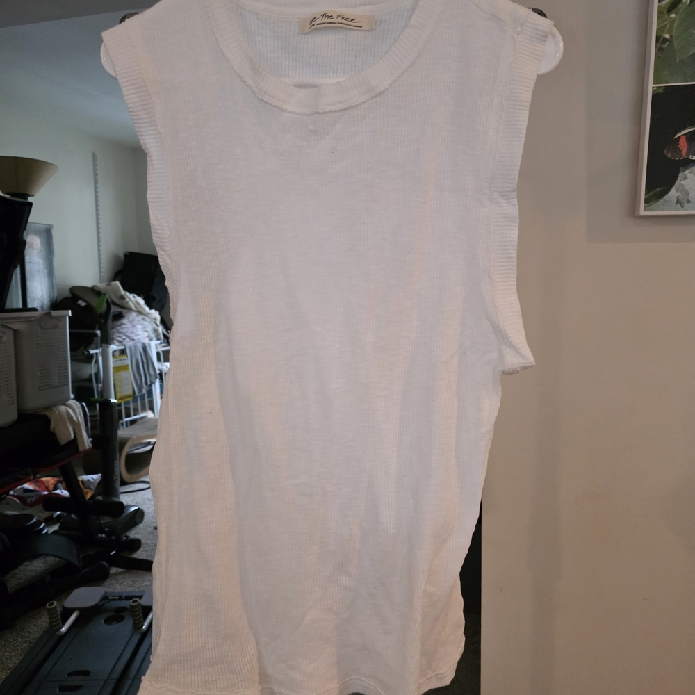 We The Free White Muscle Tee
